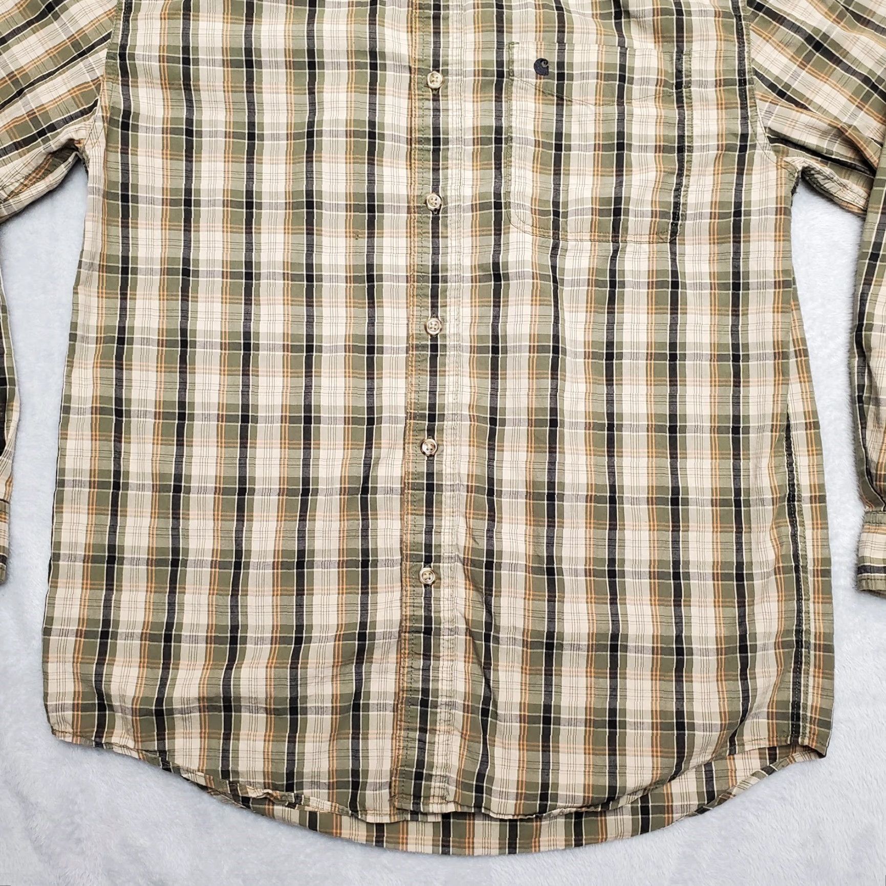 Carhartt VINTAGE Carhartt Shirt Mens Medium Green Plaid Button Long Sleeve 100% Cotton Casual Size US M / EU 48-50 / 2 - 3 Thumbnail