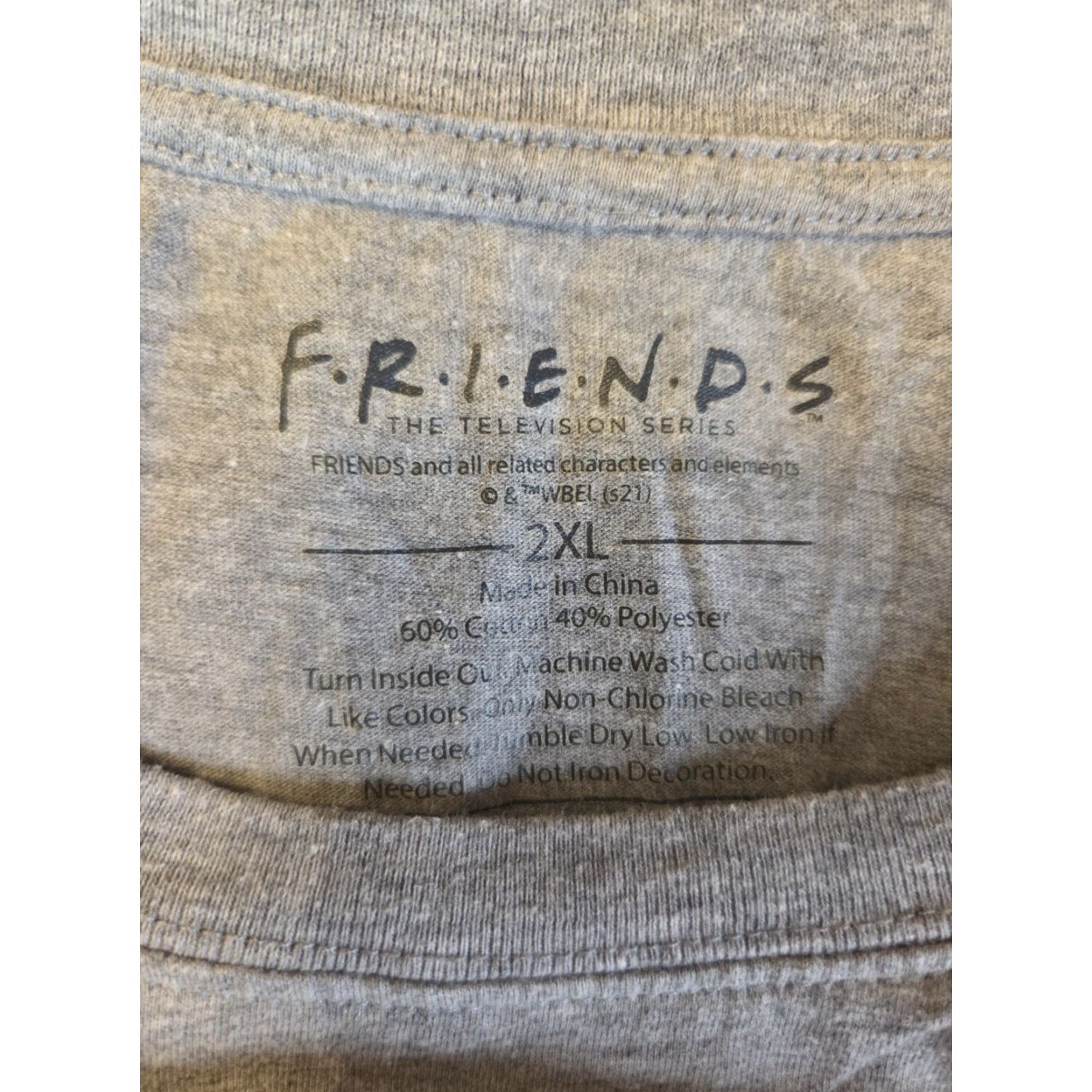Vintage Friends TV Show Official Long Sleeve Gray T-Shirt 2XL Men Size US XXL / EU 58 / 5 - 3 Thumbnail