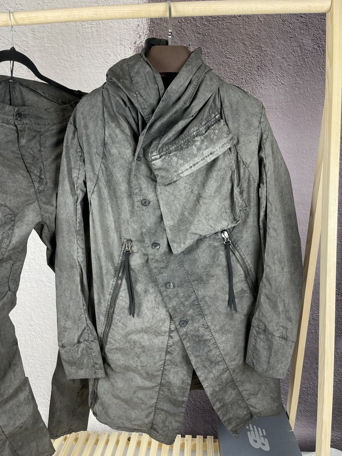 Masnada Masnada ashes grey bandage asymmetric hi-fashion suit Size US M / EU 48-50 / 2 - 3 Thumbnail