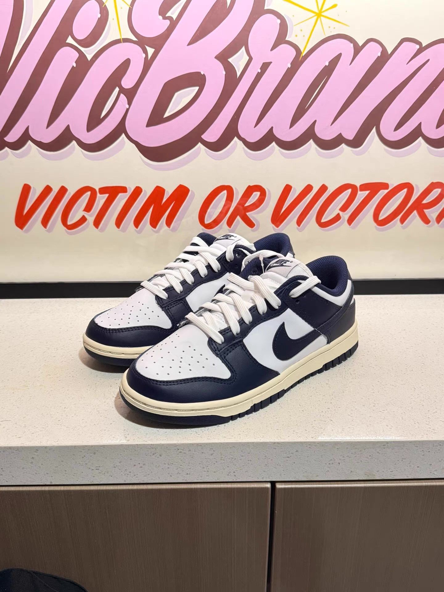 Nike Nike Dunk "Midnight Navy and White"sneakers, Ｑ20 Size US 7.5 / IT 37.5 - 1 Thumbnail