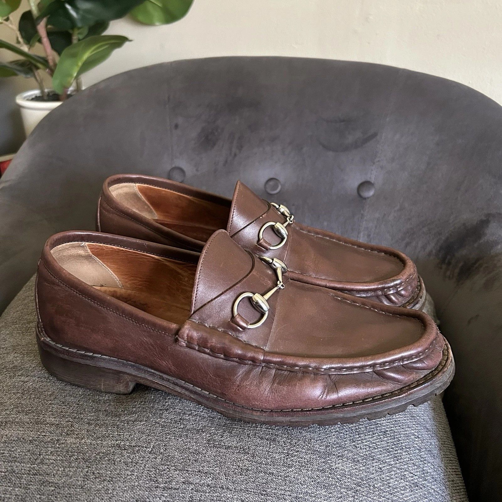 Gucci Gucci Horsebit Loafers Brown Leather 10 D Size US 10 / EU 43 - 2 Thumbnail