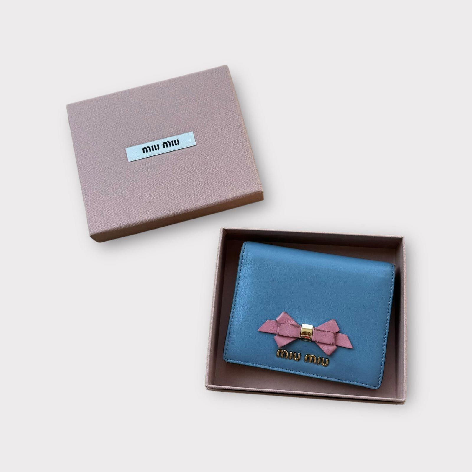 Miu Miu miu miu blue bow wallet Size ONE SIZE - 2 Thumbnail