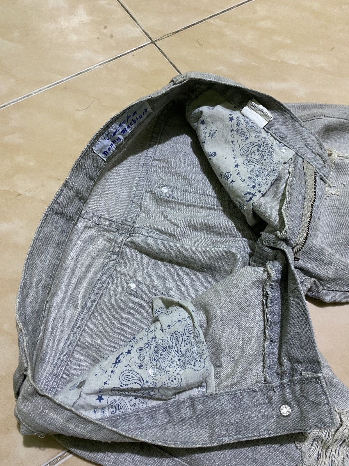 If Six Was Nine × Japanese Brand × Seditionaries Young Machines pacthwork and distressed Size 29" - 10 Thumbnail