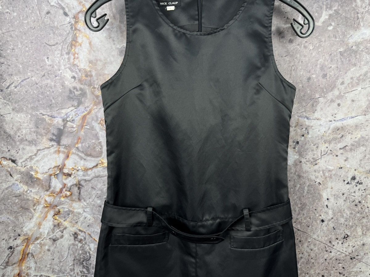 Japanese Brand Nice Claup Women’s Black Mini Dress Sleeveless Belted Size S Size S / US 4 / IT 40 - 3 Thumbnail