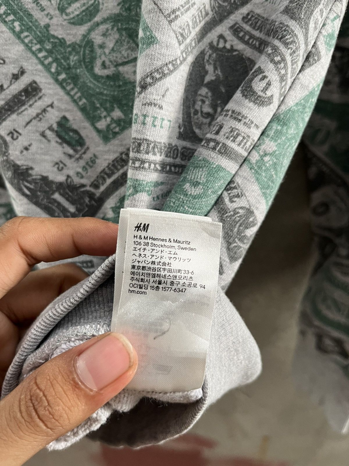Hysteric Glamour × If Six Was Nine × Le Grande Bleu (L.G.B.) 💸Dollar Bill Allover Print Sweatshirt💸– 90s Money Crewneck Size US M / EU 48-50 / 2 - 12 Thumbnail