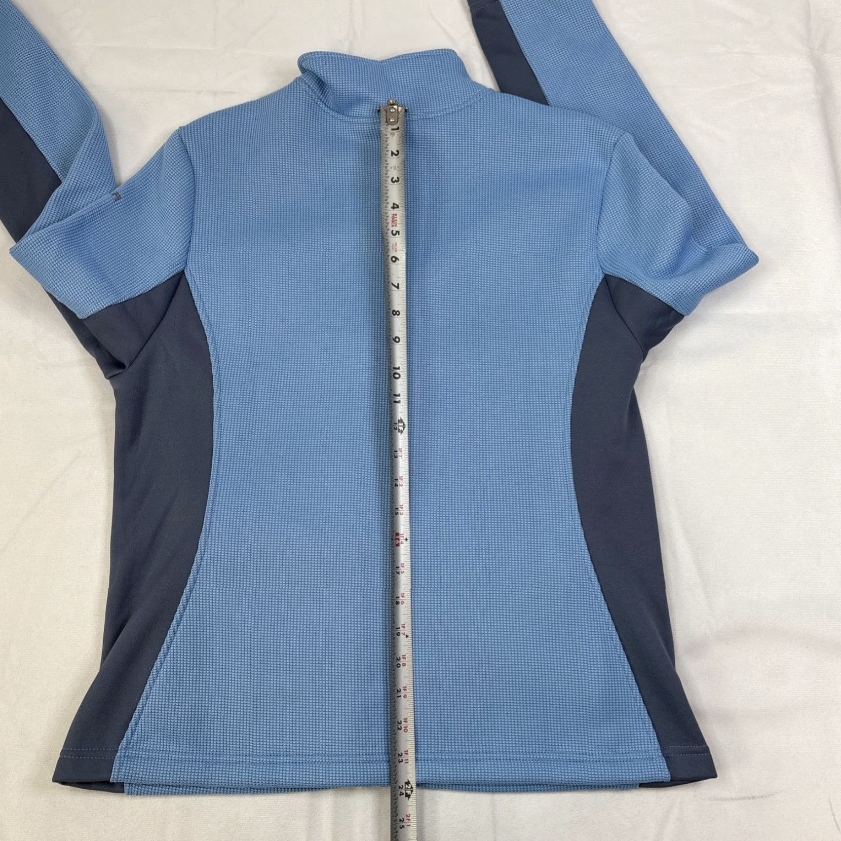 Spyder Spyder Jacket Womens Large Powder Blue Full Zip Waffle Knit Fleece Ski Snowboard Size L / US 10 / IT 46 - 6 Thumbnail