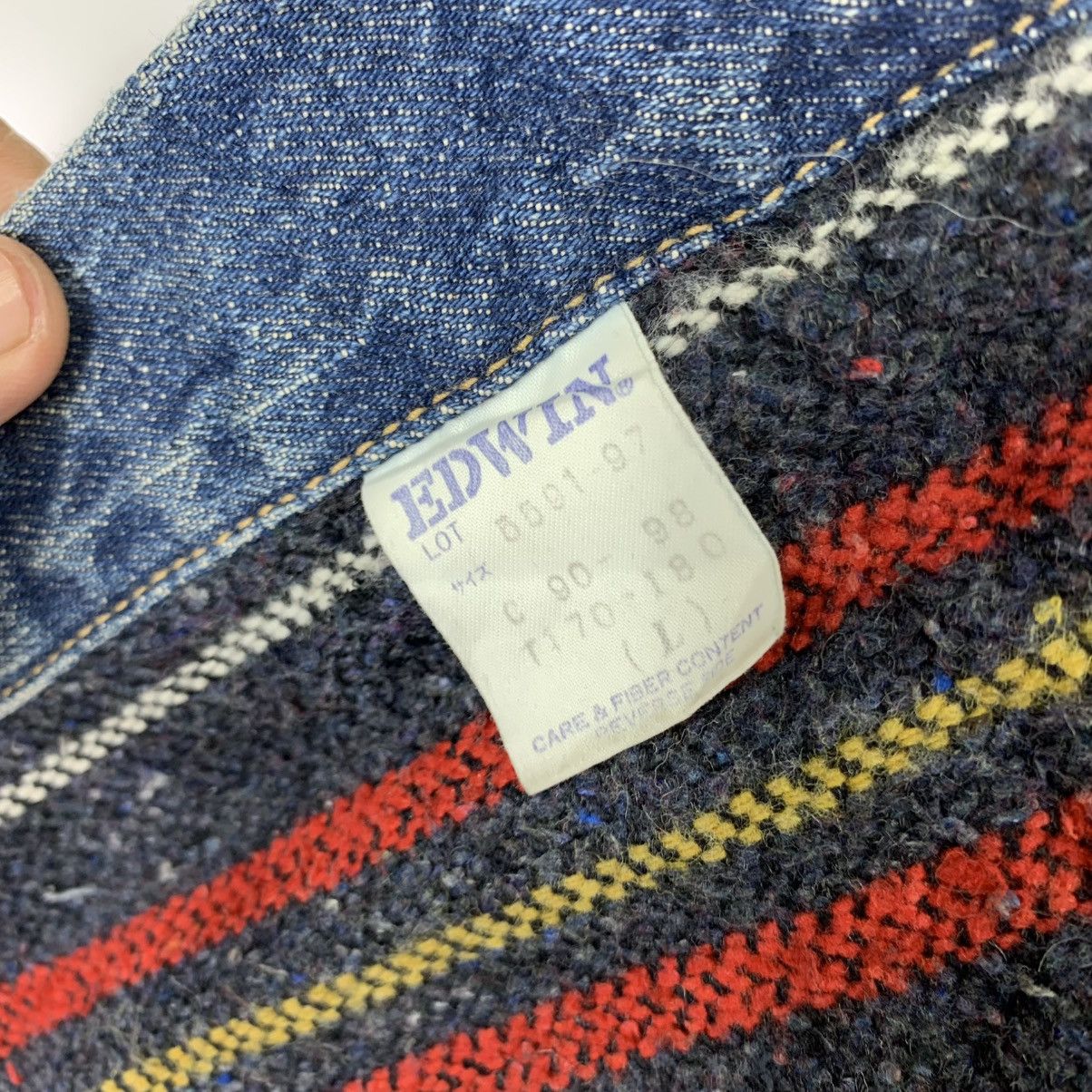 Edwin VINTAGE EDWIN DISTRESSED DENIM TRUCKERS JACKET Size US L / EU 52-54 / 3 - 11 Thumbnail