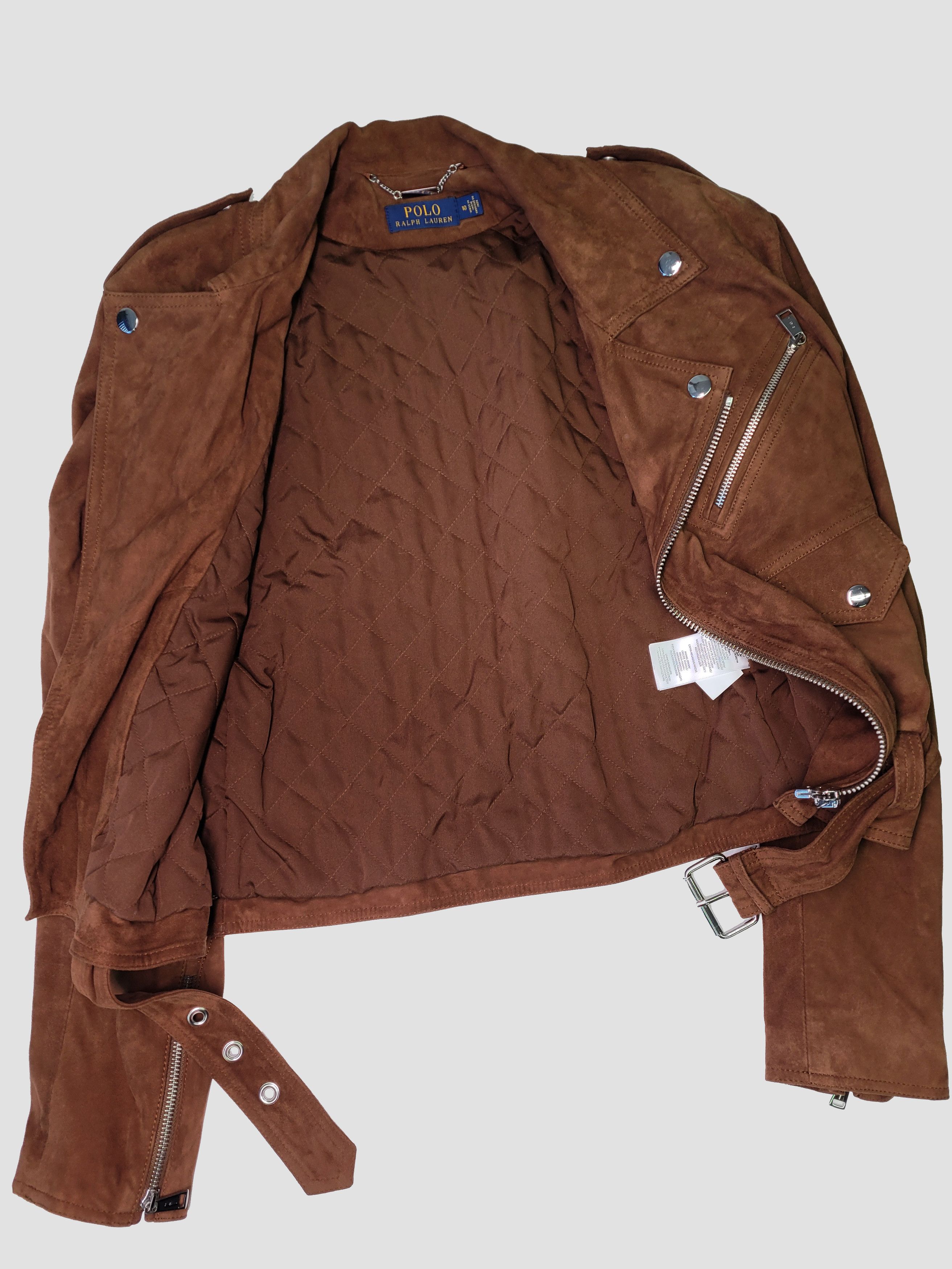 Polo Ralph Lauren Polo Ralph Lauren _ Goat Suede _ Biker Leather Jacket Size L / US 10 / IT 46 - 4 Thumbnail