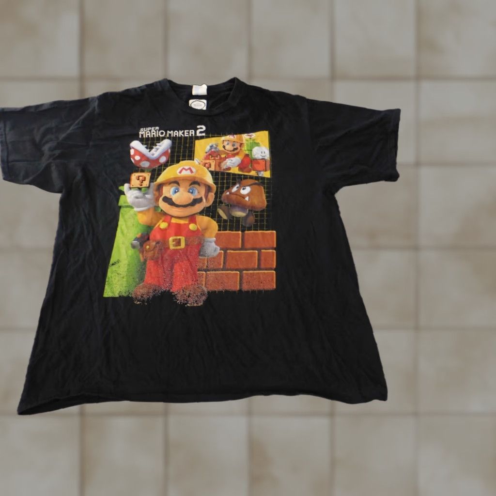 Nintendo Nintendo Shirt Mens XL Black Retro Gamer Y2K Vintage T-Shirt Short Sleeve Crew Neck Cotton Logo Button ]]> Size US XL / EU 56 / 4 - 1 Thumbnail