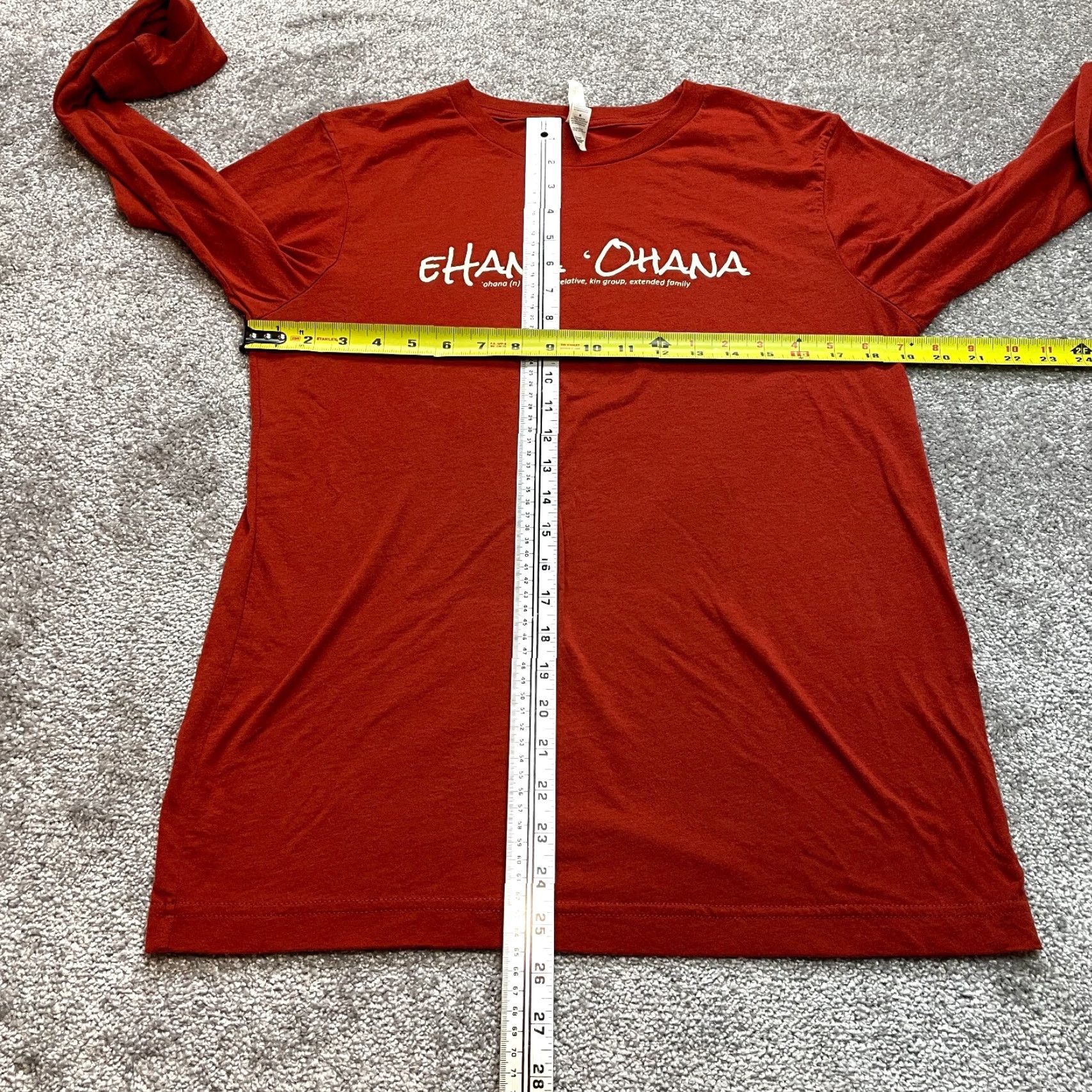 Vintage Bella + Canvas Shirt Adult M Orange Hawaiian Logo Long Sleeve Crew Neck Unisex 3001 Size US M / EU 48-50 / 2 - 5 Thumbnail