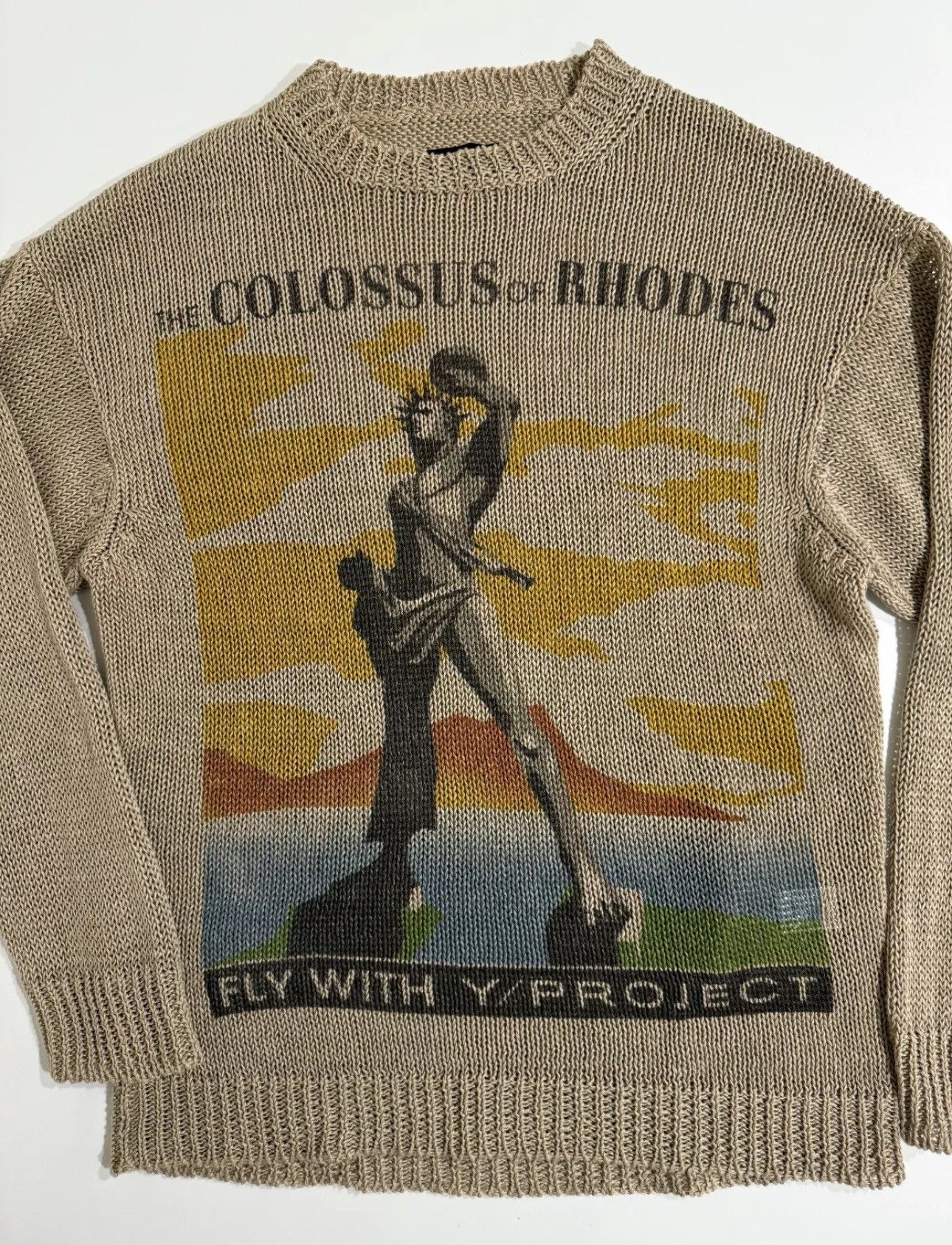 Y/Project Y/PROJECT Oversized Colossus Of Rhodes Postcard Linen Knit S Size S / US 4 / IT 40 - 3 Thumbnail