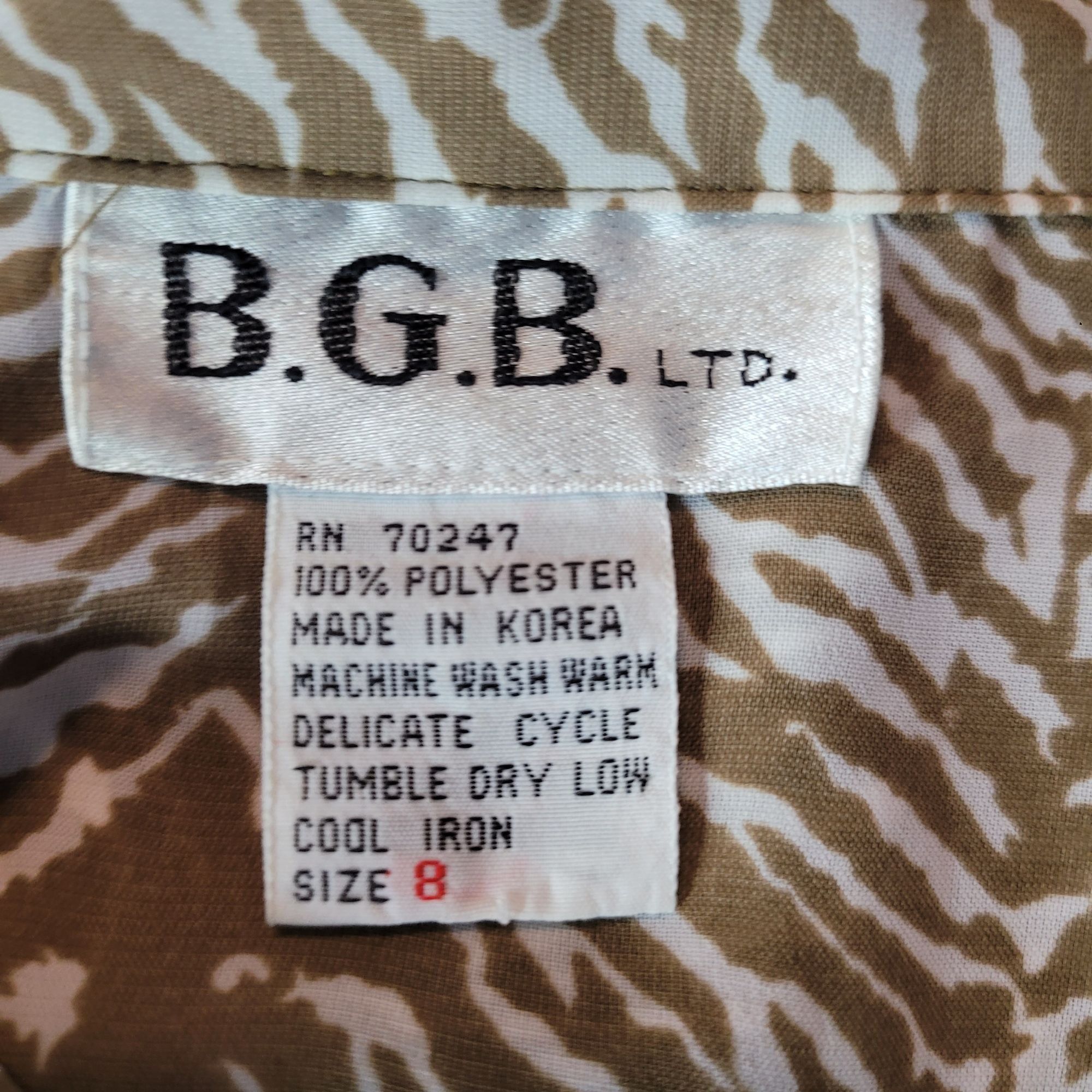 Vintage Vtg 70s Tan Zebra Long Sleeve Collared Midi Dress Sz S Sheer Size S / US 4 / IT 40 - 3 Thumbnail
