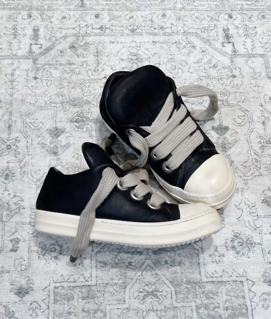 Rick Owens Rick Owens chunky lace black and white low-top sneakers Size US 7 / EU 40 - 2 Thumbnail
