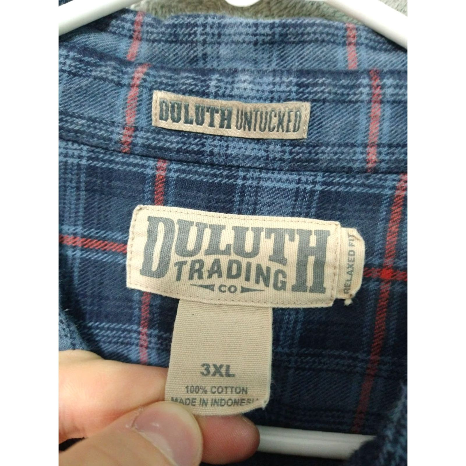 Duluth Trading Company Duluth Trading Co. Shirt Mens 3XL Blue Plaid Flannel Button-Up Casual Workwear Relaxed Cotton Long Sleeve Button-Down 62in Chest Mens Size US XXL / EU 58 / 5 - 6 Thumbnail
