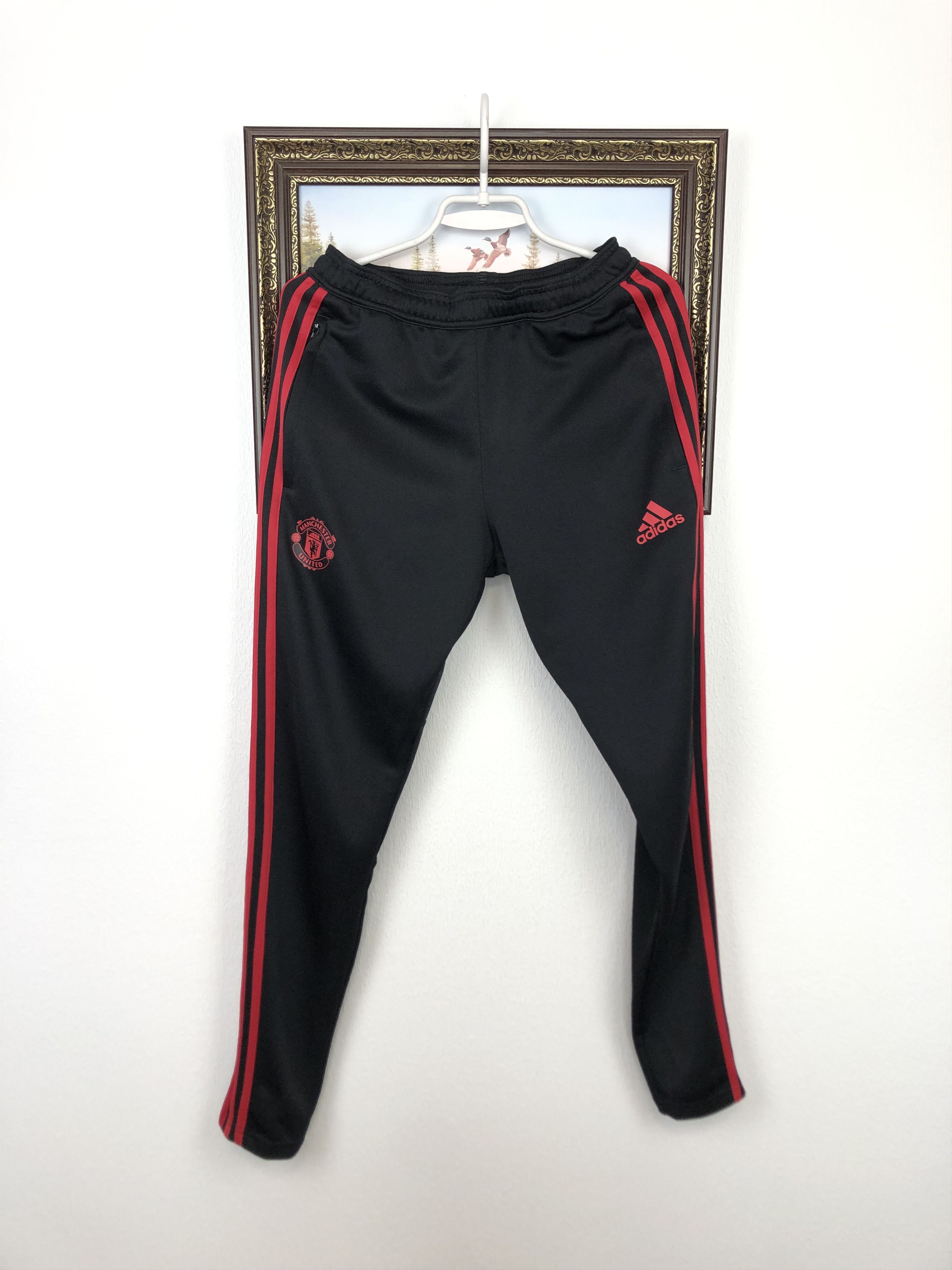 Adidas Adidas Manchester United Football Pants Soccer Slim S Size US 30 / EU 46 - 1 Thumbnail