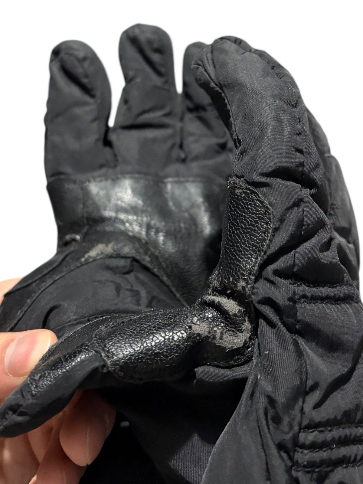 Dior Black Dior Gloves Ski Winter Leather Windbreaker Puffer mitt Size ONE SIZE - 5 Thumbnail