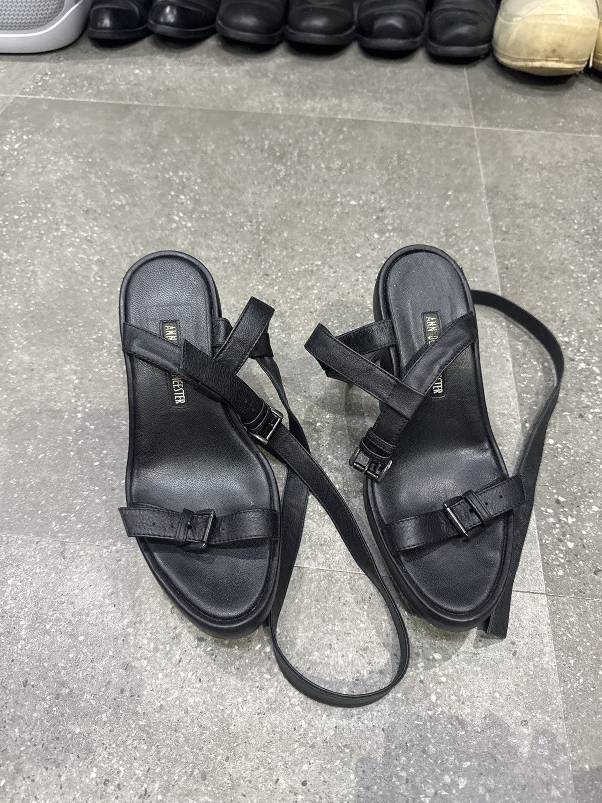 Ann Demeulemeester Ann Demeulemeester Platform Ankle Strap Sandals Size US 5 / IT 35 - 16 Thumbnail