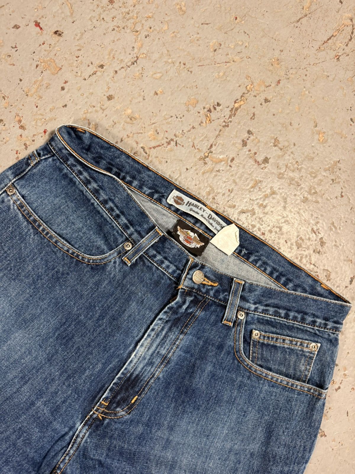 Harley Davidson Vintage Harley Davidson Denim Flared Bootcut Jeans Classic Size US 34 / EU 50 - 2 Thumbnail