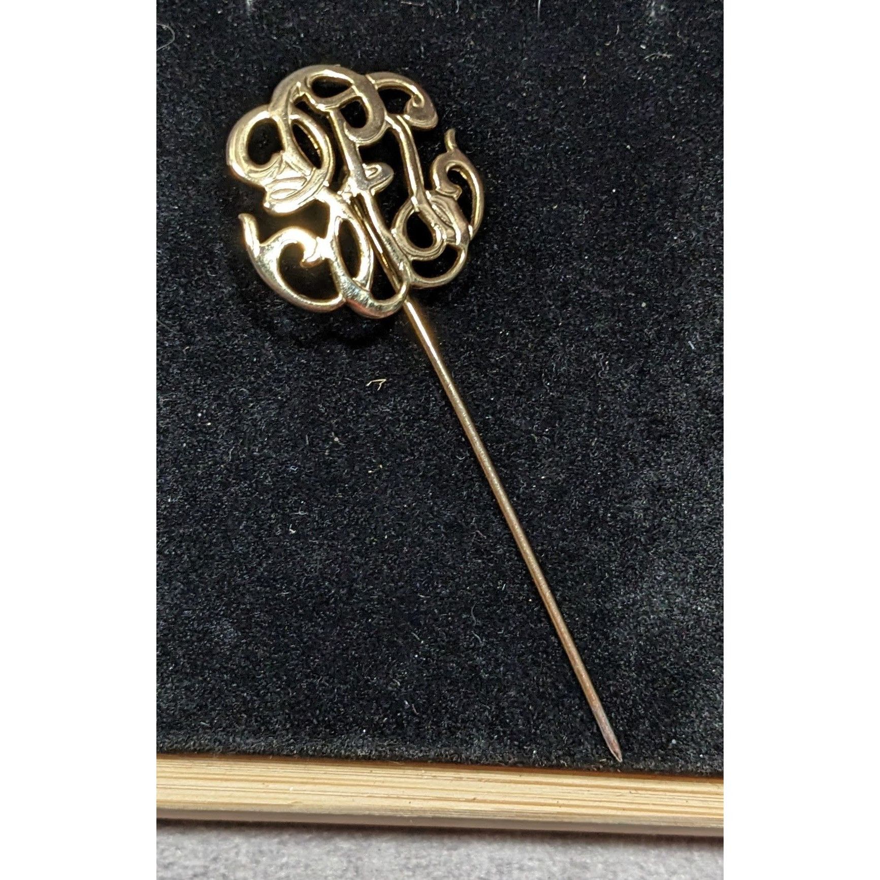 Other Vintage Elegant Gold Tone Monogram Stick Pin Size ONE SIZE - 3 Thumbnail