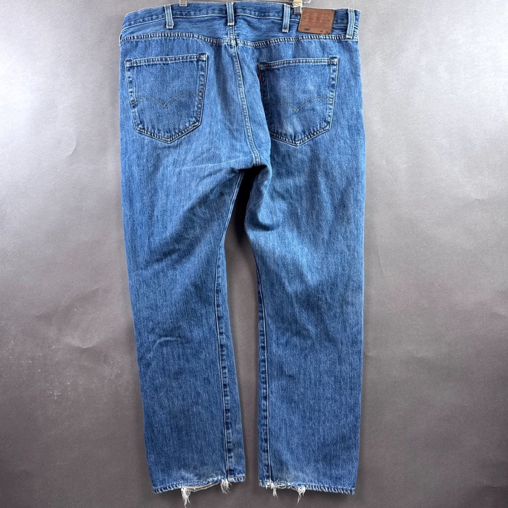 Levi's Levi's 501 Jeans Men 42x32 Blue Denim Distressed Vintage Style Straight Pants Size US 42 / EU 58 - 3 Thumbnail