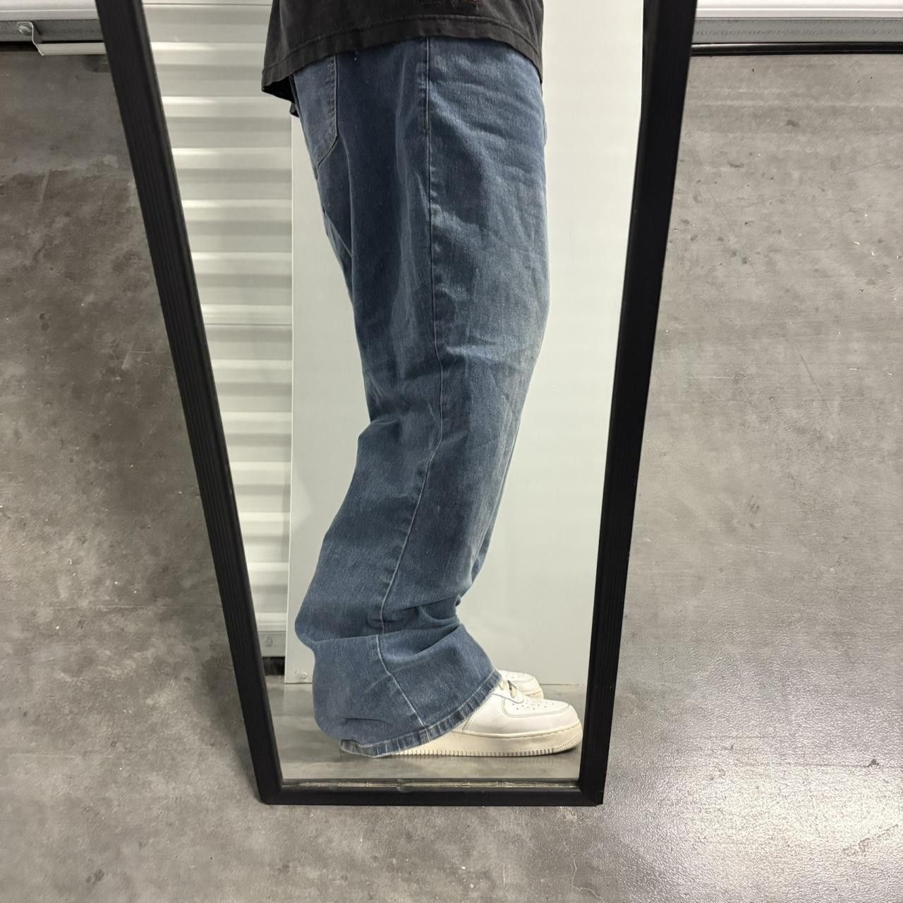 Japanese Brand × Vintage Crazy Vintage Y2K/2000s Baggy Curvy Medium Wash Denim Jeans! Size US 42 / EU 58 - 2 Thumbnail