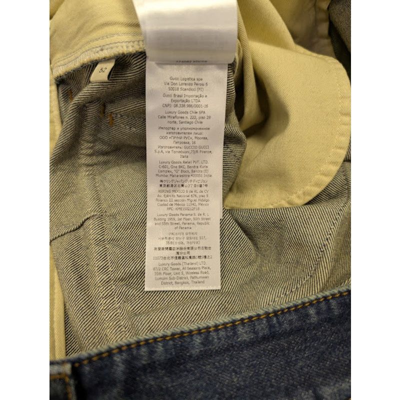 Gucci o1rshd1 Eco-Washed Organic Denim Cargo Pant in Blue / Mix Size US 36 / EU 52 - 20 Thumbnail