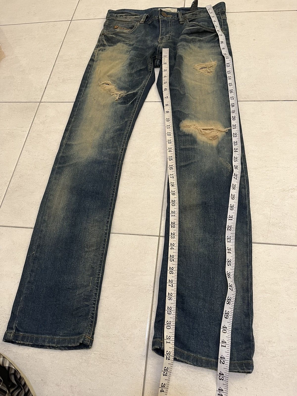 Worldwide Youth RARE Distressed DPSR WORLDWIDE Denim Jeans Size US 32 / EU 48 - 9 Thumbnail