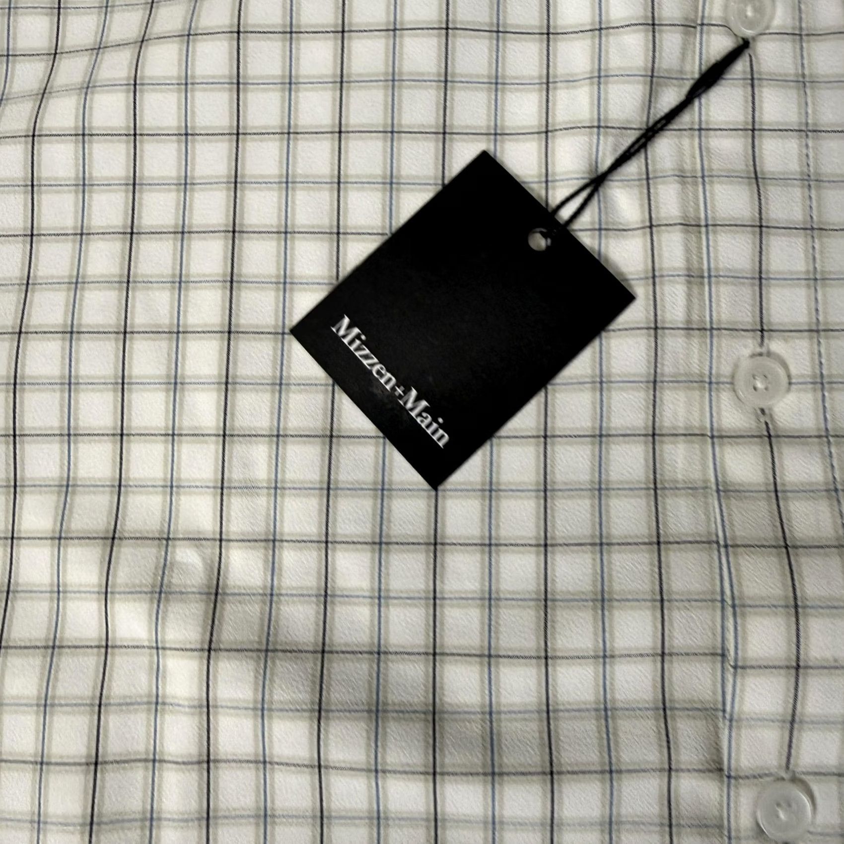 Mizzen+Main Mizzen+Main Leeward Dress Shirt Mens 2XL White Eric Plaid Trim Fit Long Sleeve Size 48R - 5 Thumbnail