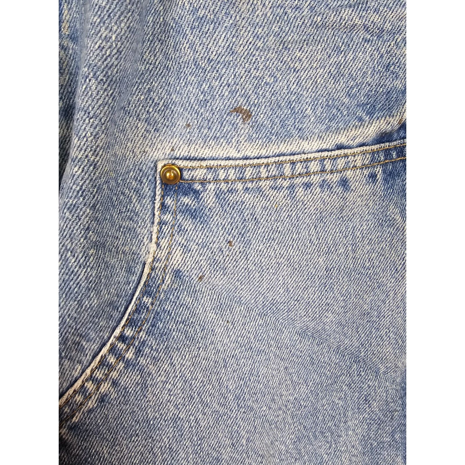 Carhartt VINTAGE Carhartt Denim DOUBLE KNEE Work Jeans Pants TAG SIZE 29X30 05 Carpenter Mens Blue WIDE LEG Size US 29 - 7 Thumbnail