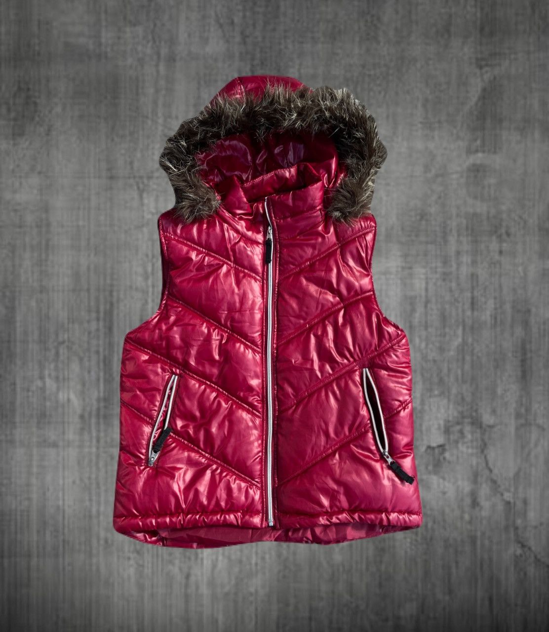 If Six Was Nine 2000s Japanese archive Vkei Fur Light Puffer Zip-up Vest Y2K Size US S / EU 44-46 / 1 - 1 Thumbnail