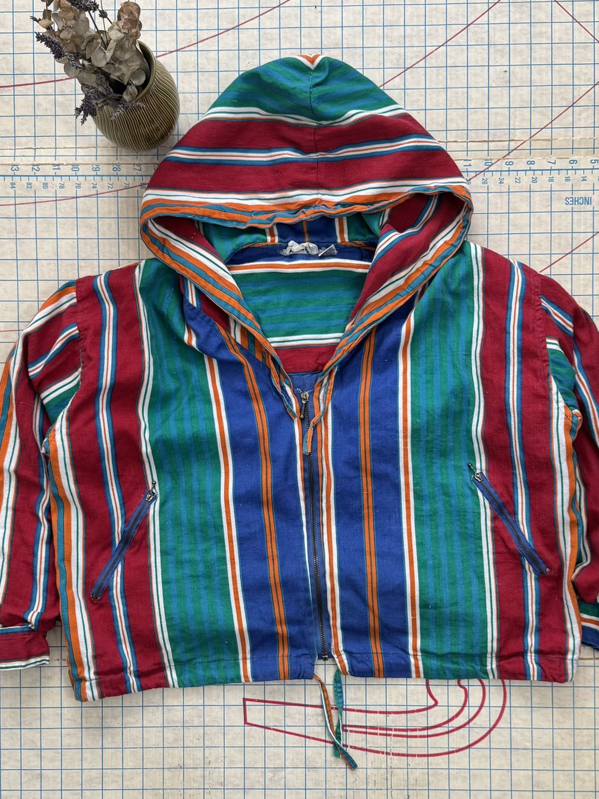 Vintage Vintage Regard! Striped Lightweight Cropped Fit Jacket Women Size M / US 6-8 / IT 42-44 - 2 Thumbnail