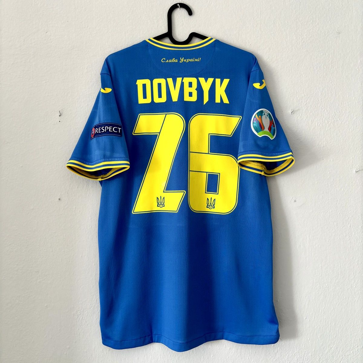 Joma 2020 2024 GAME ISSUE Ukraine National Dovbyk Soccer Jersey L Size US L / EU 52-54 / 3 - 11 Thumbnail