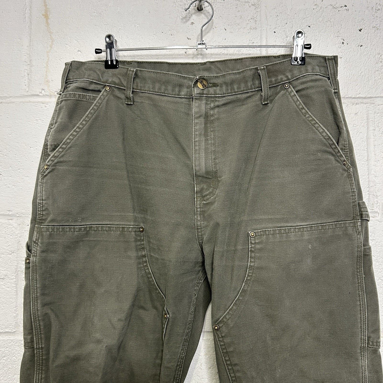 Carhartt Vintage Carhartt DoubleKnee Dungaree Carpenter Pants “Moss” Size US 37 - 3 Thumbnail