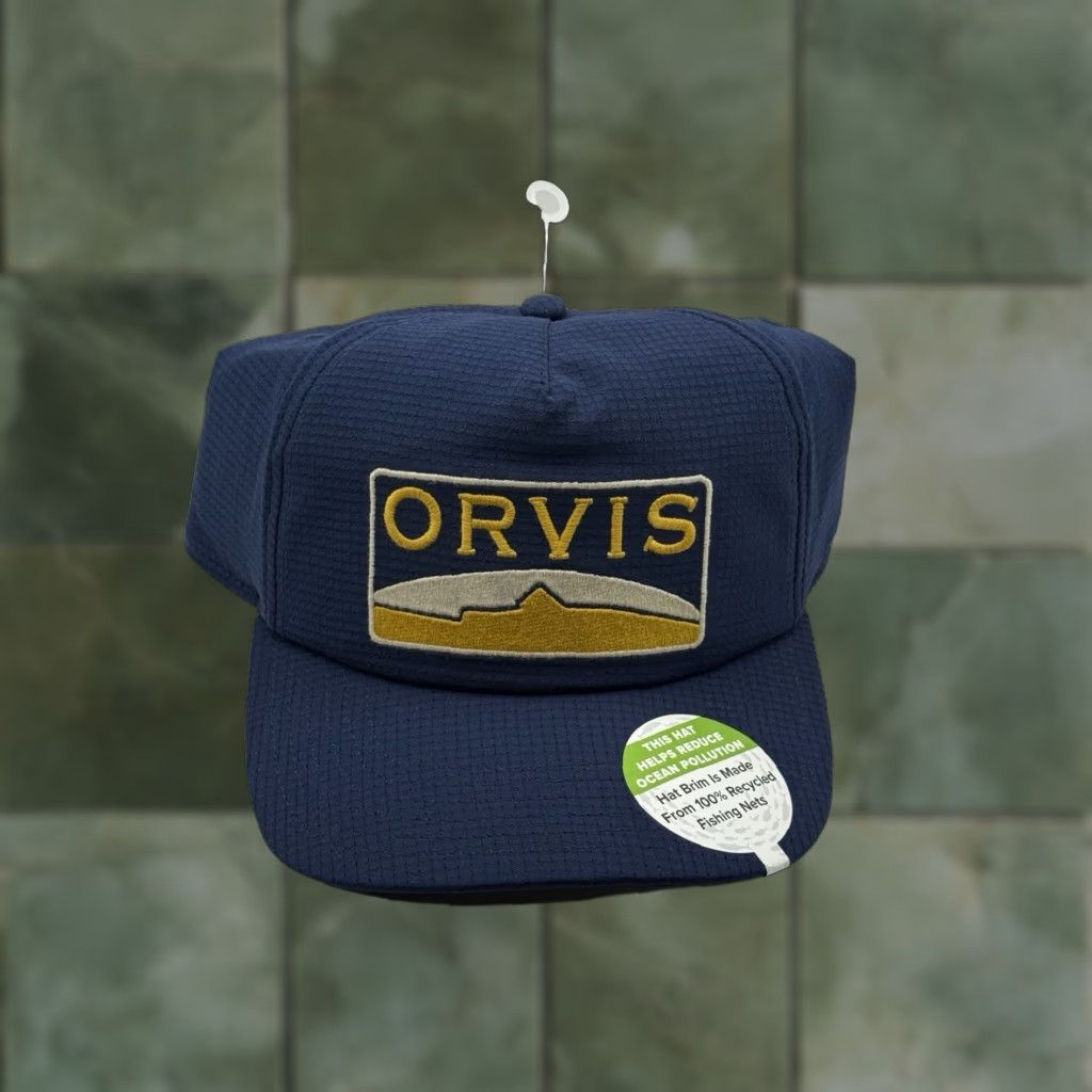 Orvis Orvis Trout Rising RipStop Logo Snap Back Hat Blue Hat Men One Size Ripstop Logo Snap Back Fish Blue NWT Size ONE SIZE - 1 Thumbnail