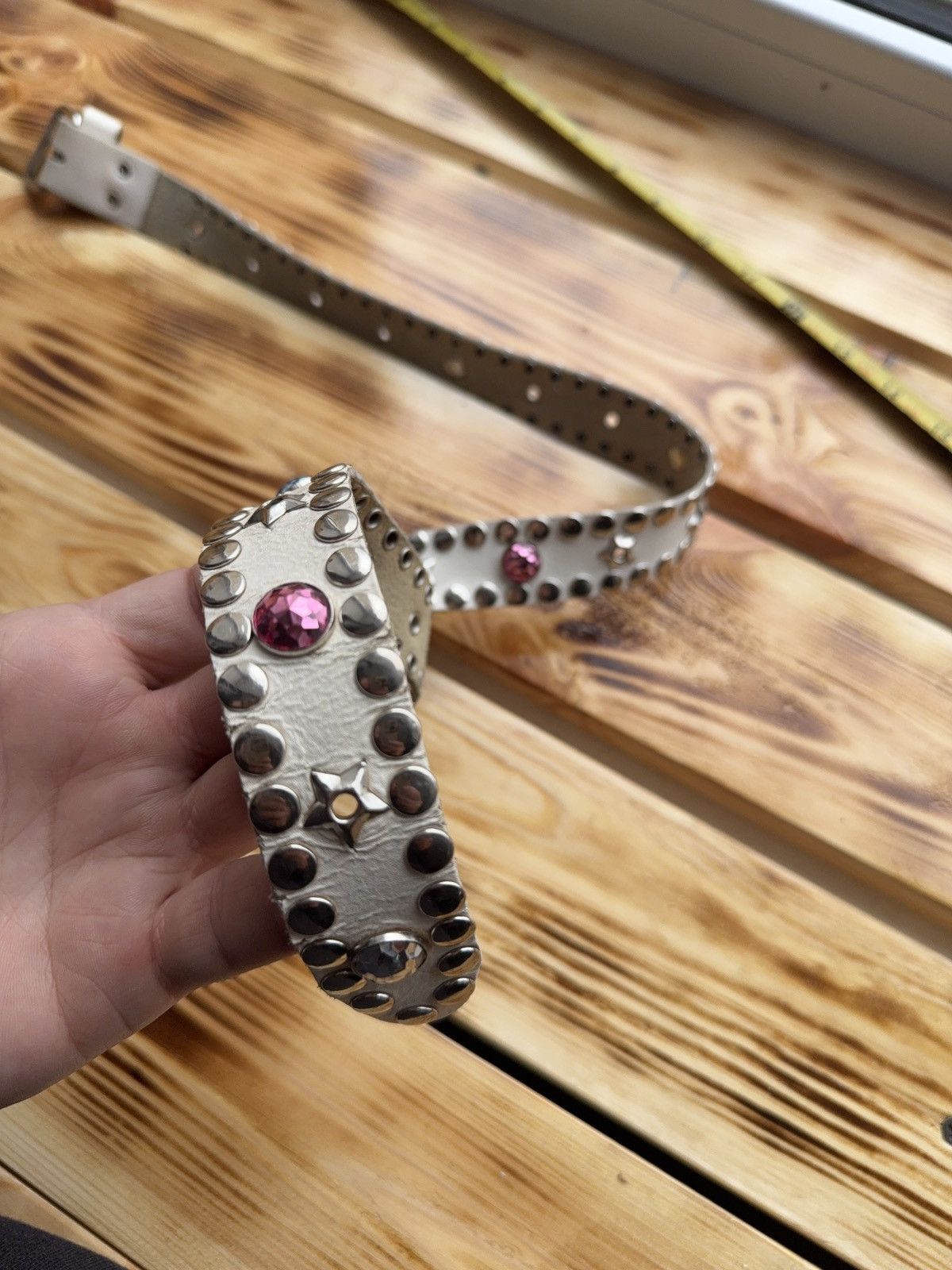 If Six Was Nine Vintage Japanese Studded Leather Punk Emo Rock Goth Y2K belt Size ONE SIZE - 10 Thumbnail