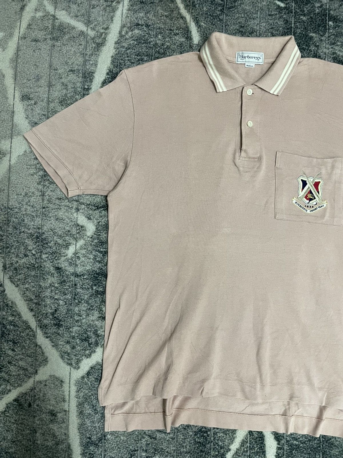 Burberry × Vintage VINTAGE BURBERRYS CRICKET TEAM POLO TEE Size US M / EU 48-50 / 2 - 2 Thumbnail