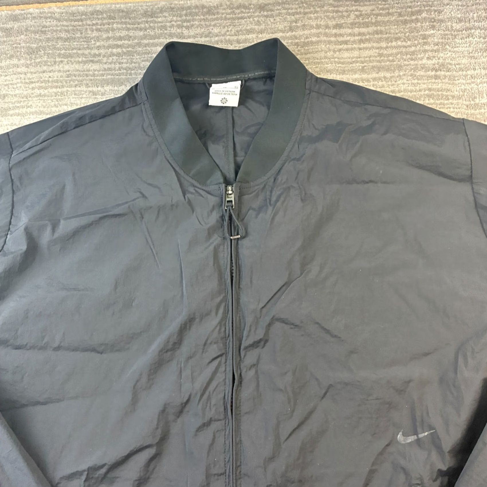 Nike Nike Jacket XL Black Bomber Jersey Nylon Full Zip Hooded Pockets Logo 90s Retro Sports Outdoor Mens Size US XL / EU 56 / 4 - 3 Thumbnail