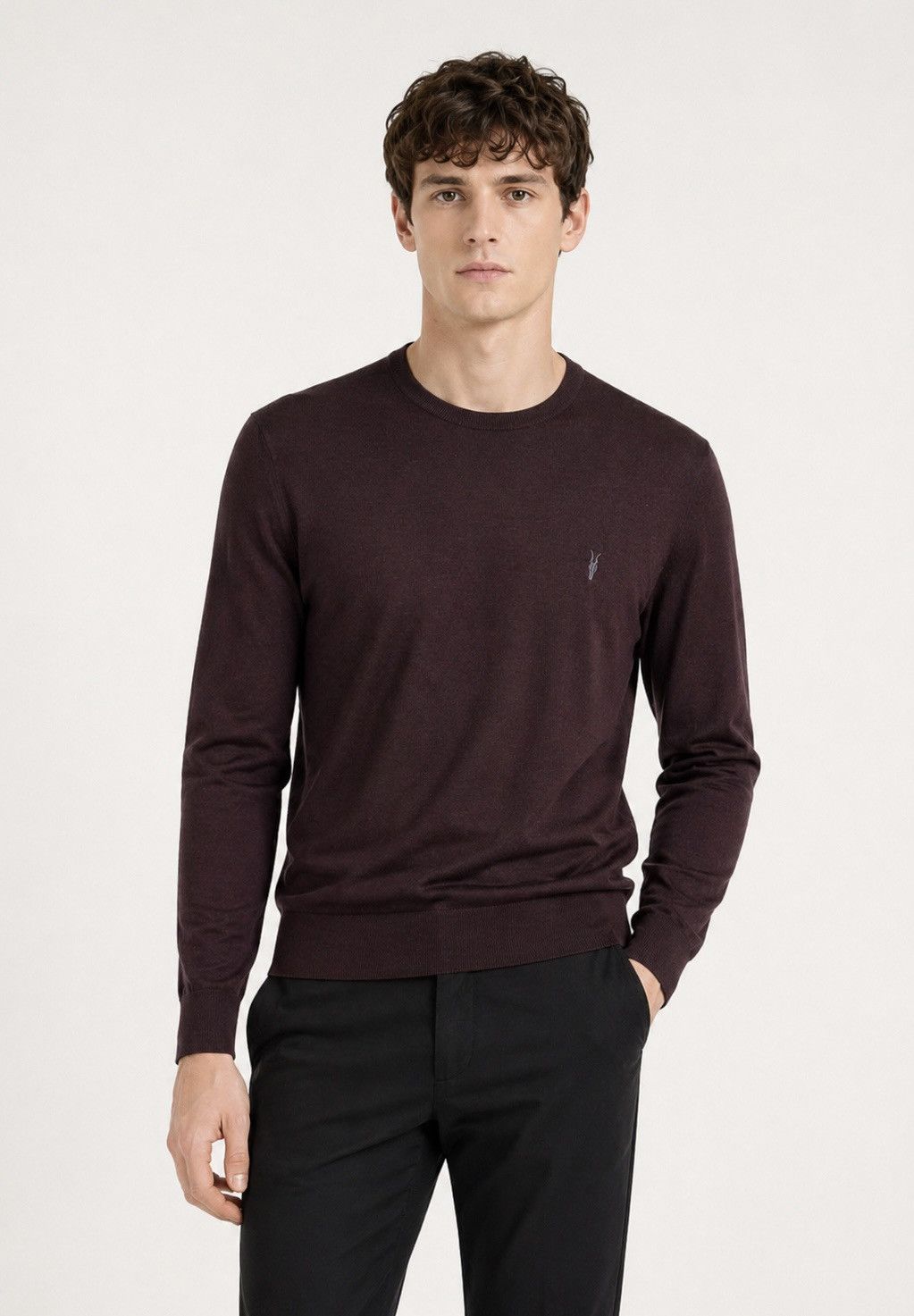 Allsaints Allsaints Nomo Crew Neck Knit Jumper Sweater Brown Wool Size US L / EU 52-54 / 3 - 1 Thumbnail