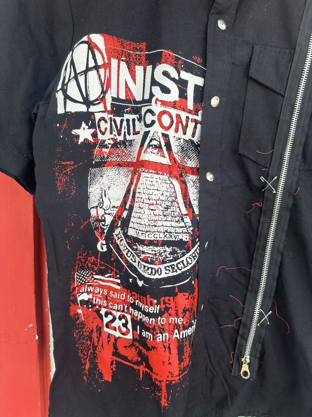 Seditionaries Vintage Anarchy Ministry Civil Control Punk Polo Shirt Size US M / EU 48-50 / 2 - 3 Thumbnail
