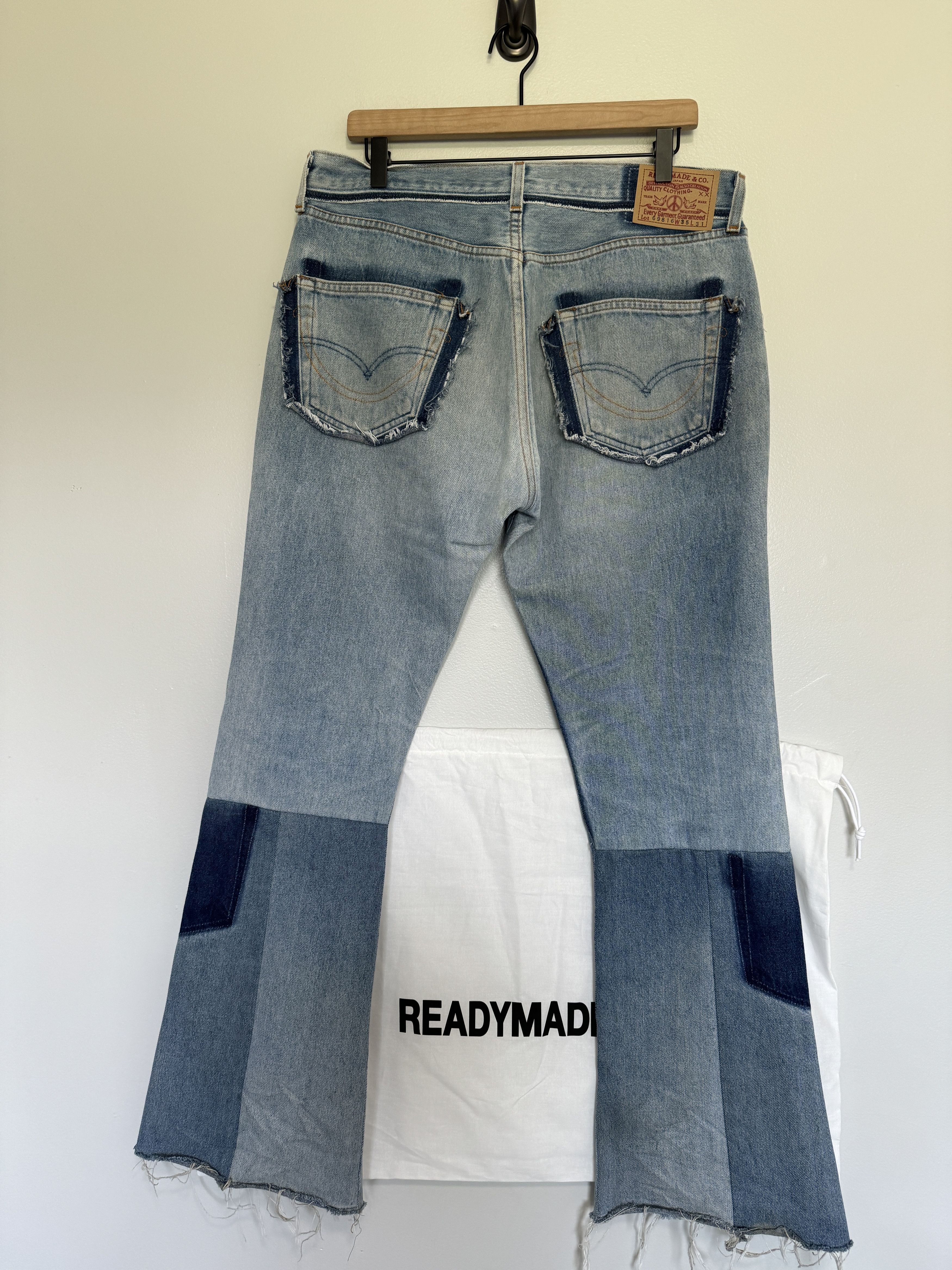 image of Readymade Japan Reconstructed Flare Denim Jeans New $1,350, Men's