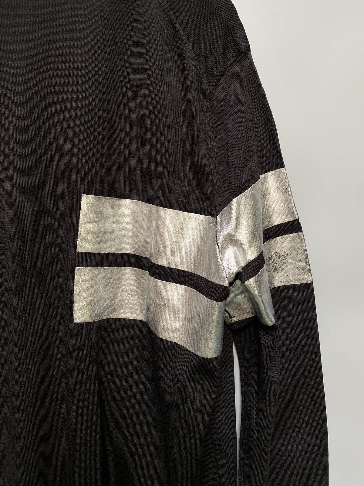 Neil Barrett Metallic Stripe Knit Sweater Size US S / EU 44-46 / 1 - 6 Thumbnail