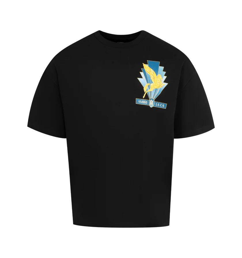 Amiri o1h1sh11225 Pegasus Tee in Black Size US XL / EU 56 / 4 - 1 Thumbnail
