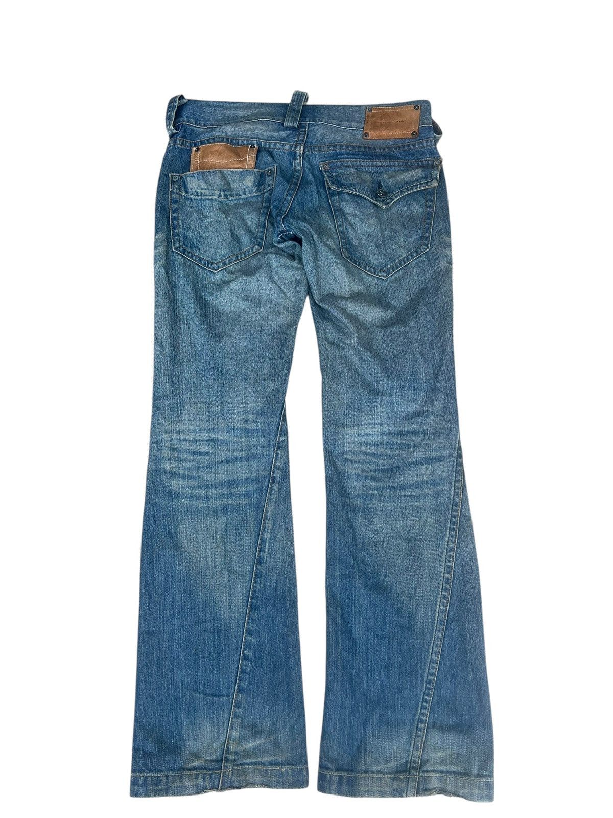 BUFFALO BOBS Vintage Buffalo Jeans Distress Dirty Mud Denim Bootcut Jeans Size US 31 - 12 Thumbnail