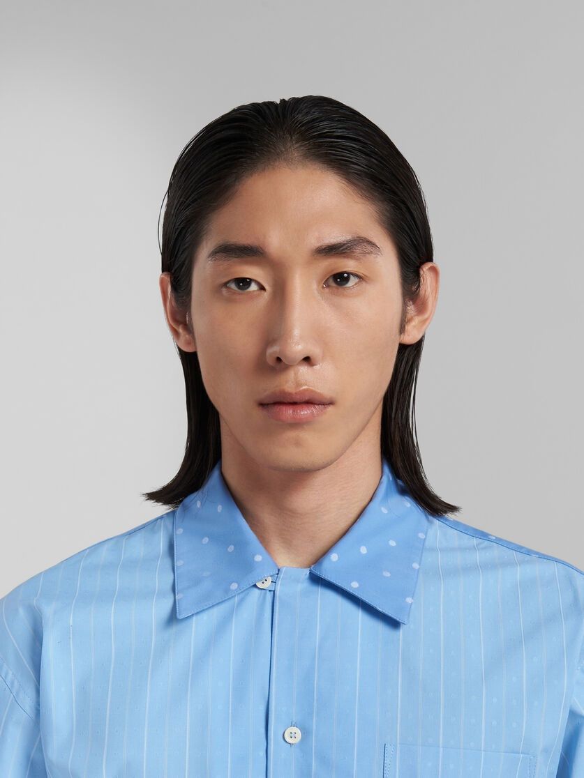 Marni o1w1db10125 Polka Dot Bowling Shirt in Light Blue Size US S / EU 44-46 / 1 - 5 Thumbnail