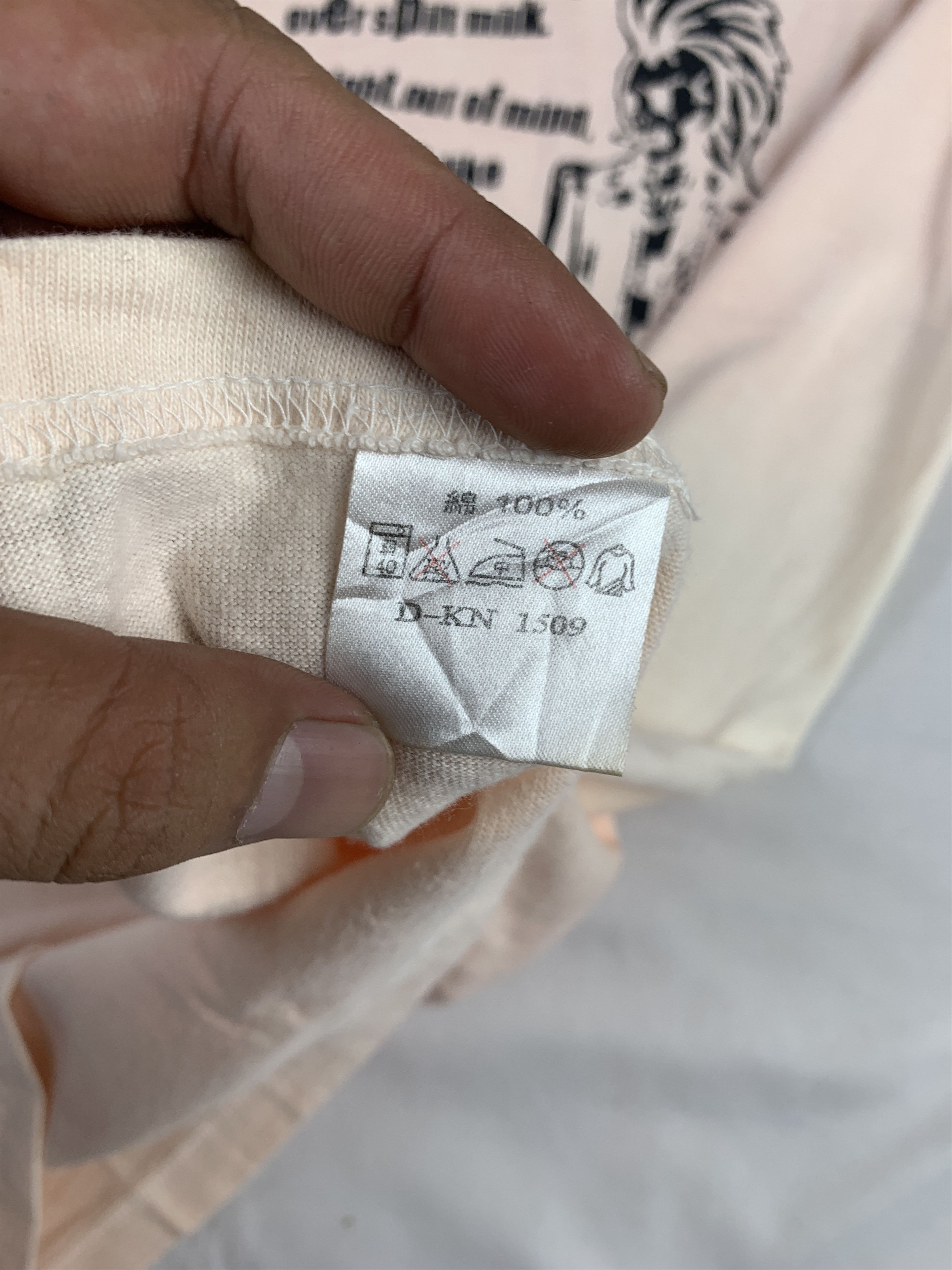 Japanese Brand Free Gate Soft Pink Punk Tee (S) Size US S / EU 44-46 / 1 - 9 Thumbnail