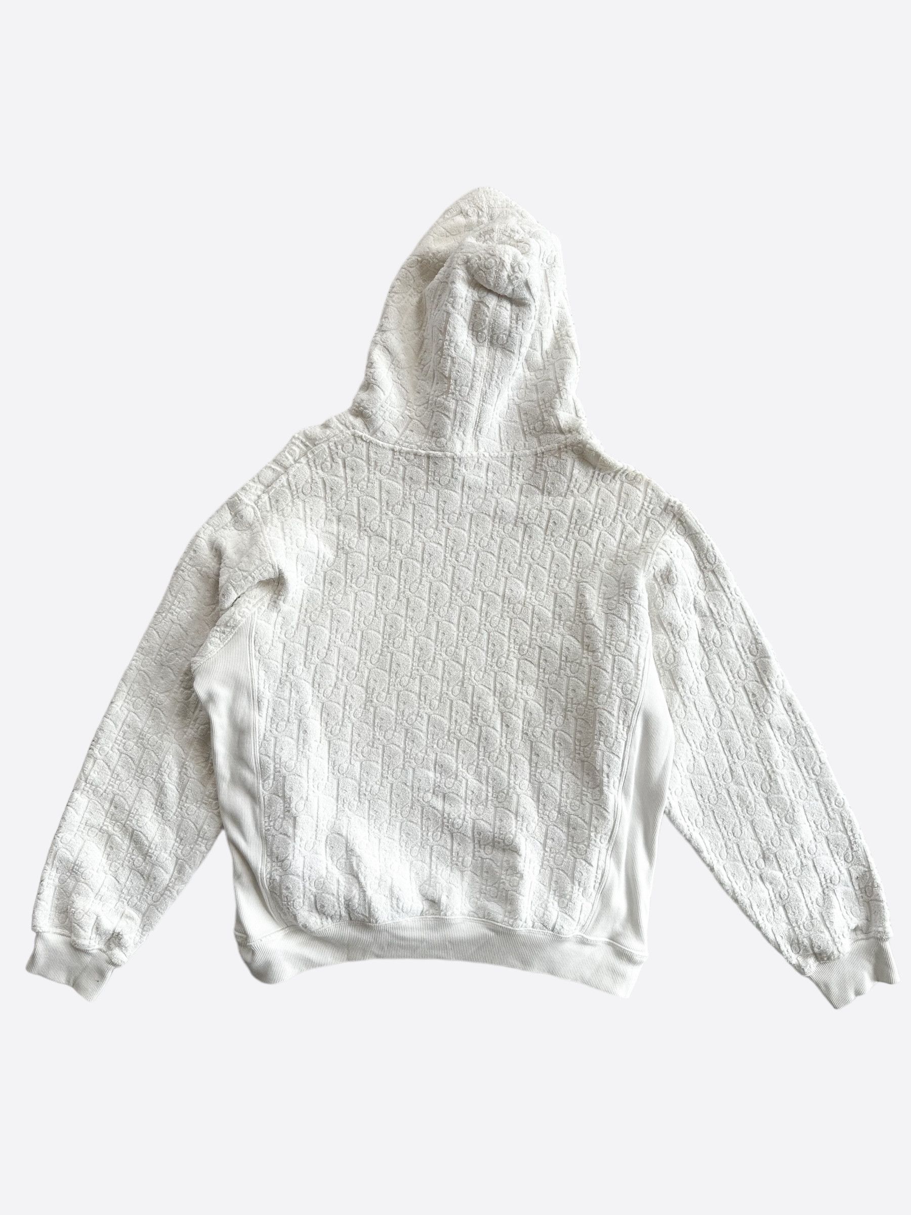 Dior Dior White Oblique Towel Hoodie Size US XL / EU 56 / 4 - 2 Thumbnail