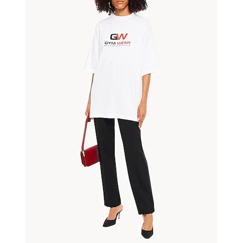 Balenciaga o1alis Dup / Unisex T-Shirt in White Size XL / US 12-14 / IT 48-50 - 2 Thumbnail