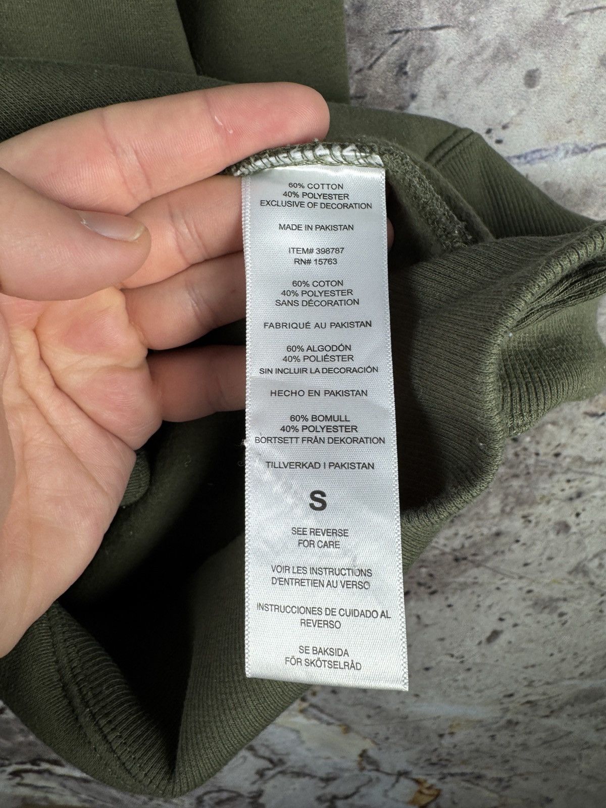 Champion Champion Men’s Hoodie Olive Green Logo Pullover Sweatshirt Size US S / EU 44-46 / 1 - 9 Thumbnail
