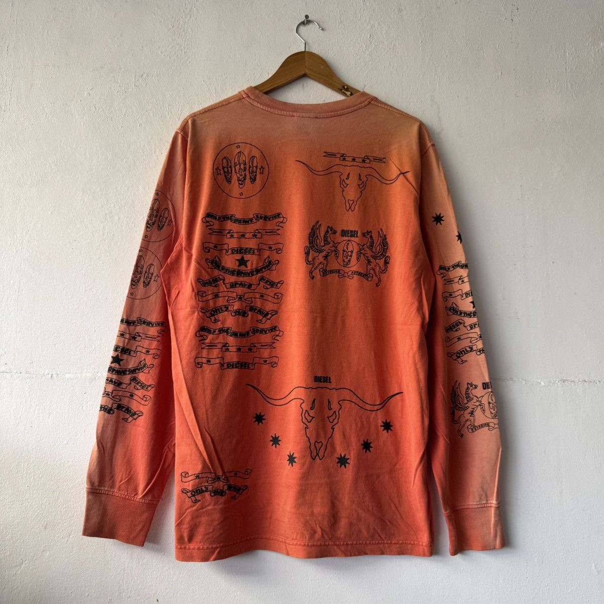 If Six Was Nine Diesel T-Just Long Sleeve Chrome Shirt Size US L / EU 52-54 / 3 - 8 Thumbnail