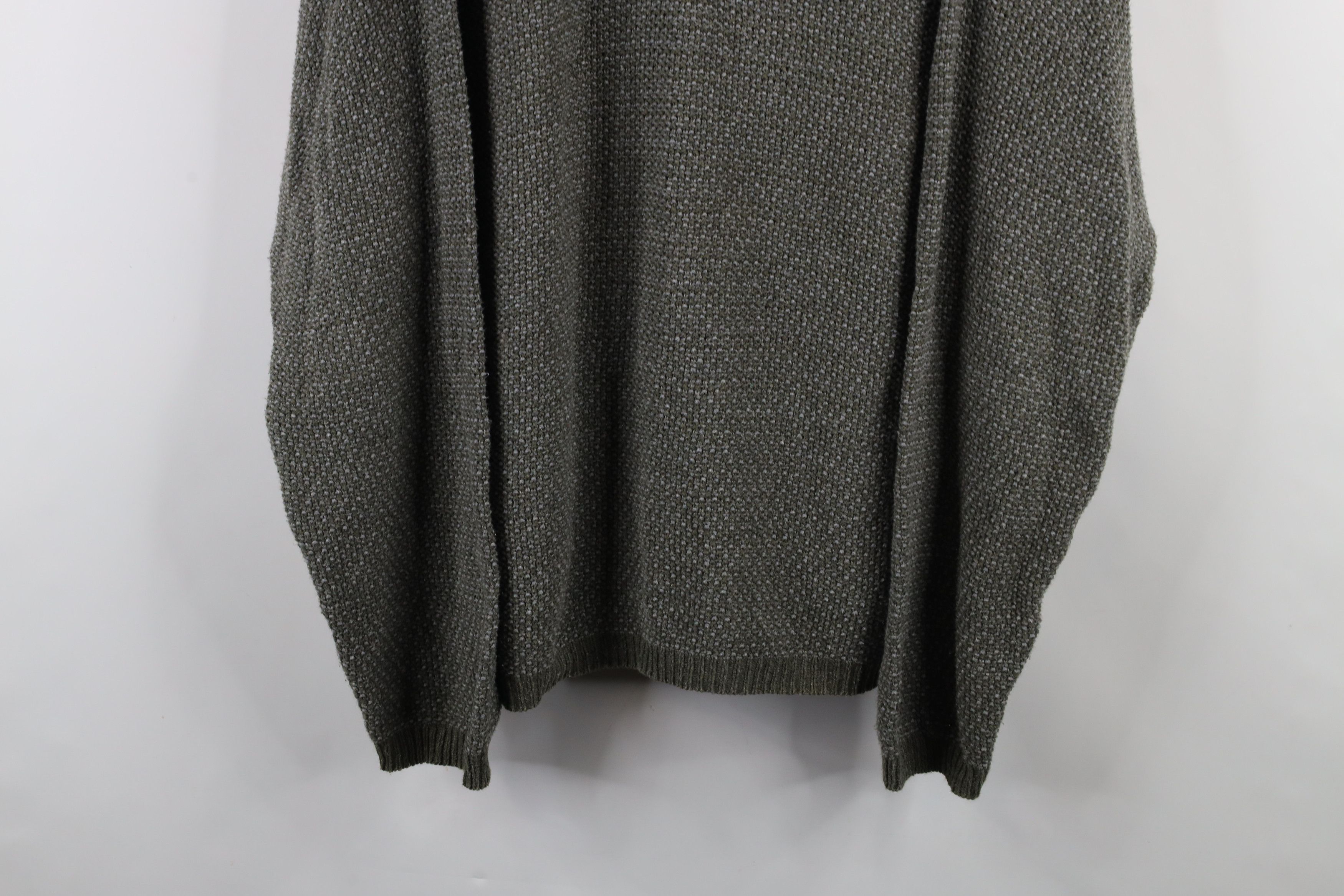 Vintage Vintage 90s Streetwear Thermal Knit Henley Sweater Green USA Size US L / EU 52-54 / 3 - 3 Thumbnail